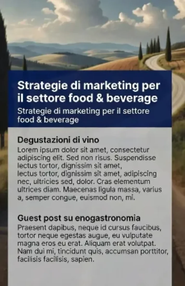 Guida al Marketing Strategico per il Food and Beverage: Come Far Crescere l’Azienda dall’Interno