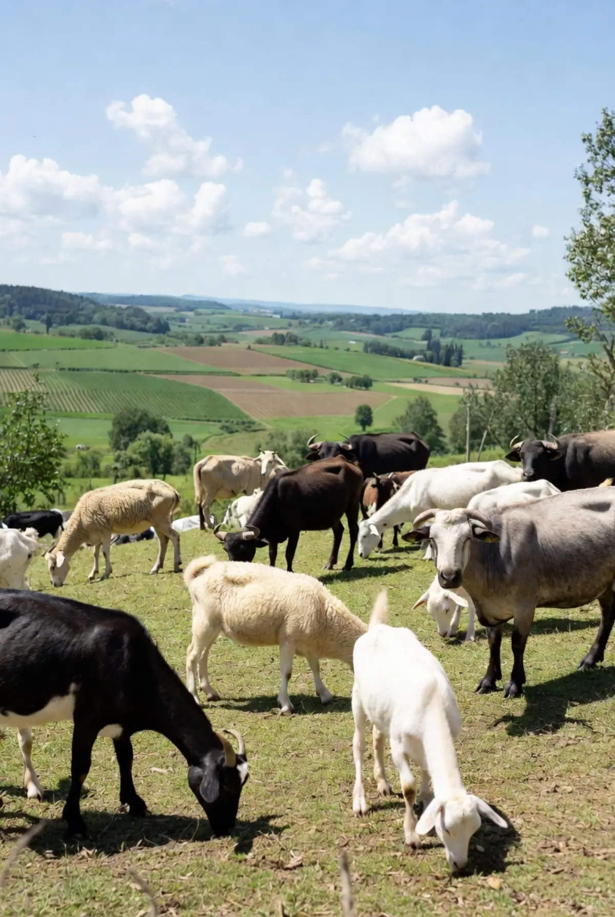 animali mentre pascolano