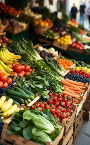 ortaggi e frutta in vista